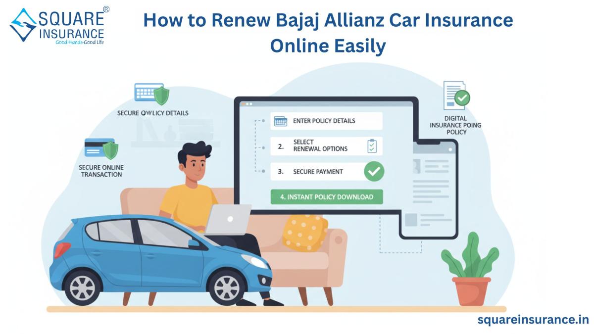 How To Renew Bajaj Allianz Car Insurance Online Easily by Square Insurance