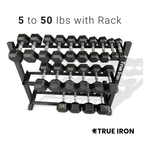 Best 5–50 Dumbbell Set For Muscle Building Workouts by TRUE IRON FITNESS