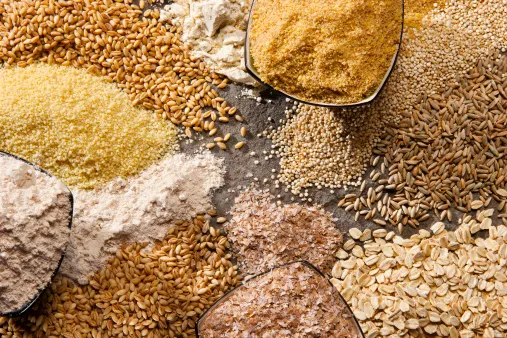 different whole grains