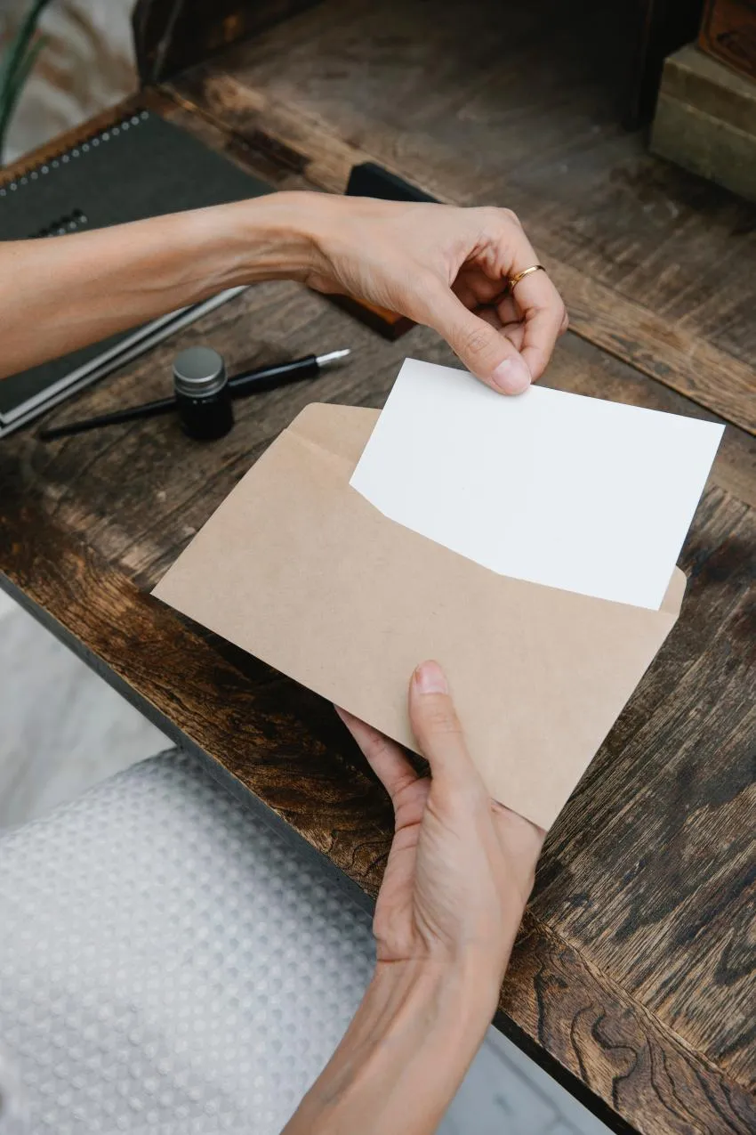 Craft a handwritten letter and send it to your loved ones