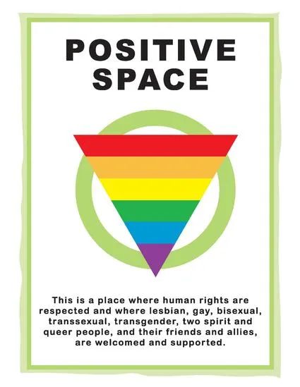 Positive Space LGBT positive space school sign