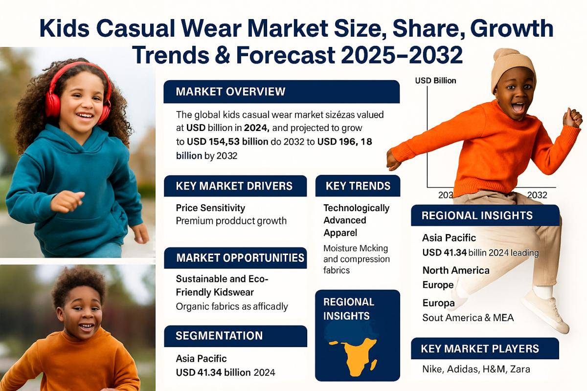Kids Casual Wear Market Industry Report: Size, Share, Scope & Growth Forecast Kids Casual Wear Market Industry Report: Size, Share, Scope & Growth Forecast by Market News