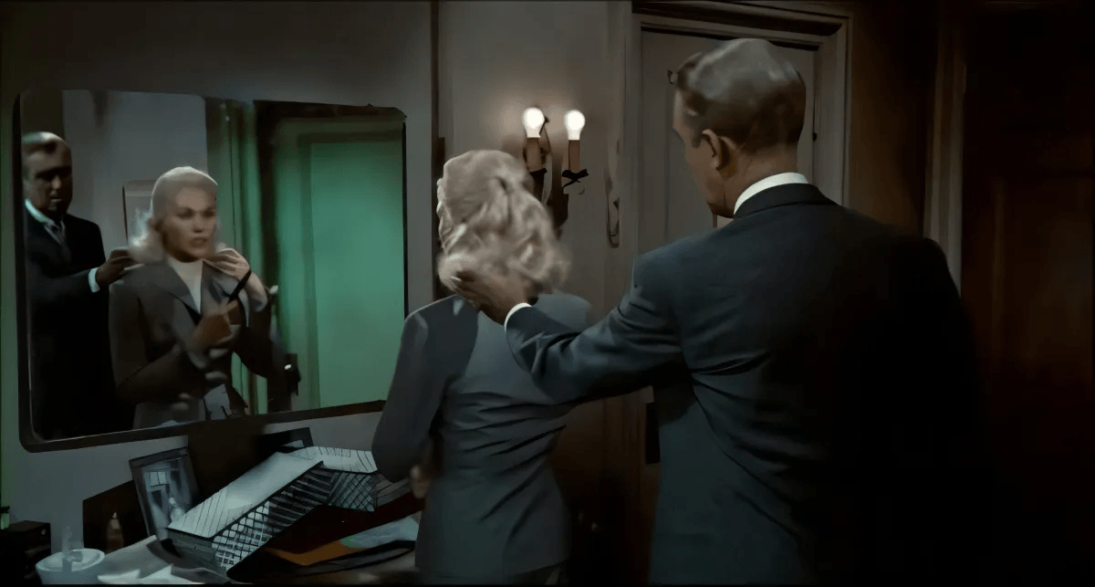 vertigo movie still male gaze 1958