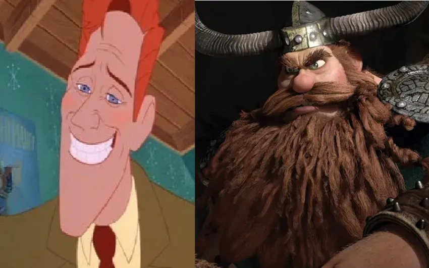Kent Mansley and Stoick the Vast kent mansley from the iron giant and stoick the vast from how to train your dragon