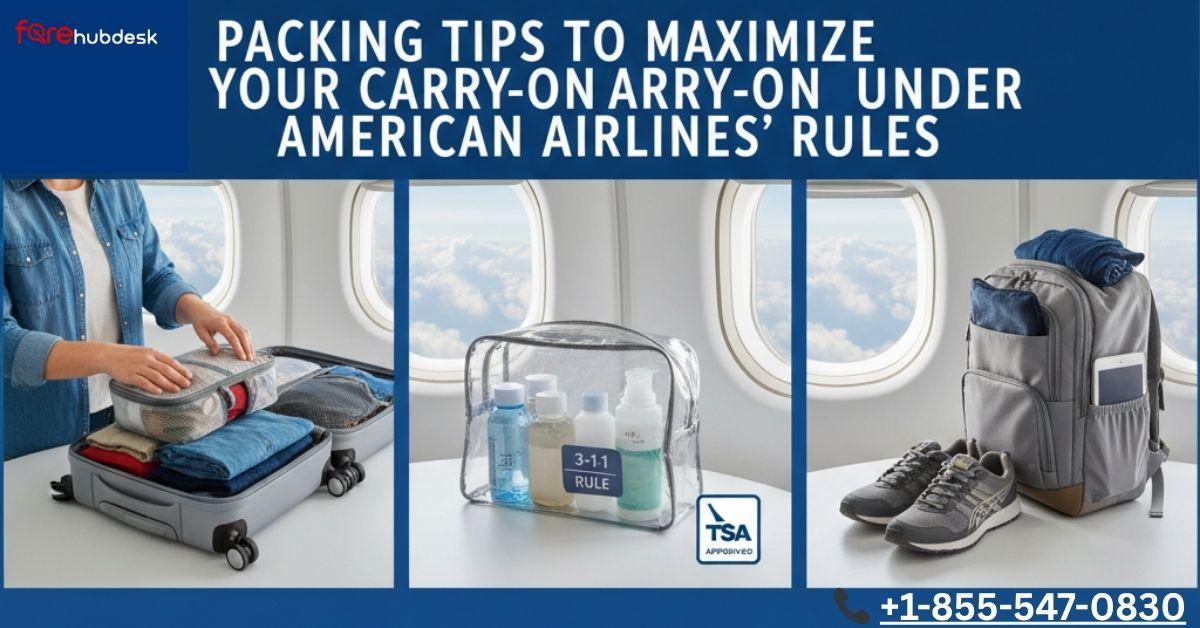 Packing Tips To Maximize Your Carry-On Under American Airlines' Rules by farehubdesk