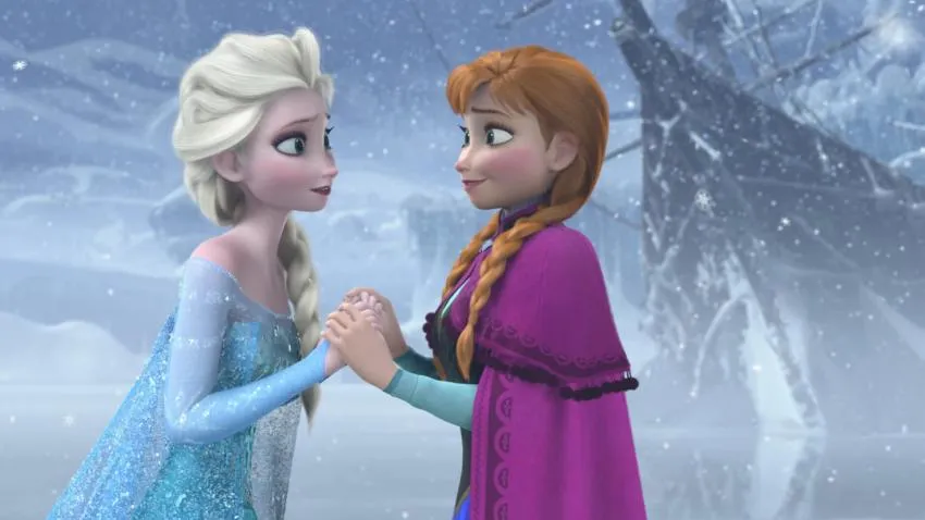 Frozen (2013) still frozen 2013 movie still anna elsa snow sisterhood