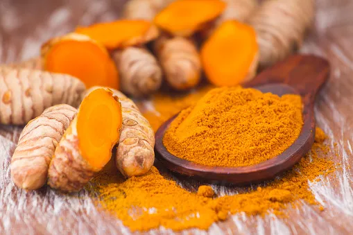 fresh and grated turmeric