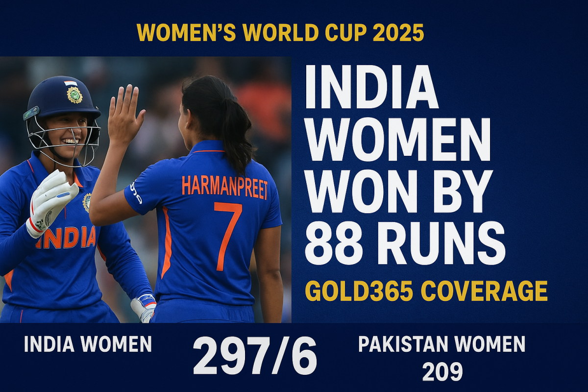 India Women Vs Pakistan Women: Complete World Cup 2025 Match Report, Player Ratings & Scorecard | Gold365 Update by playgold365