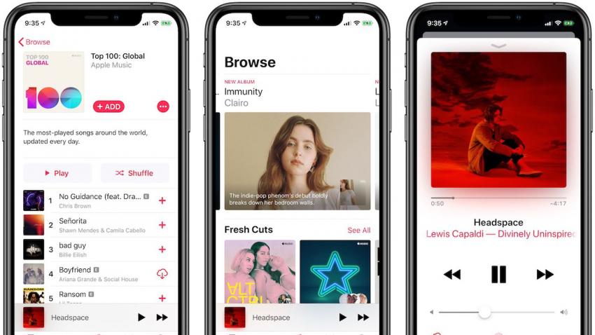 apple music app layout apple music