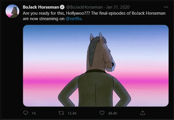 BoJack Horseman tweet bojack horseman final season episodes tweet