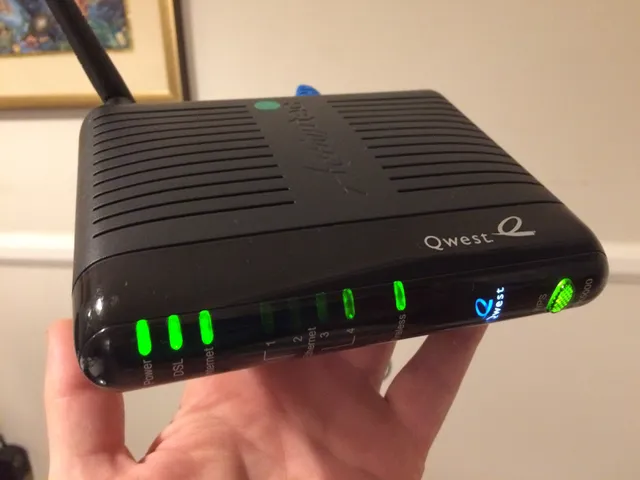 modem shines green as the internet is back modem shines green as the internet is back