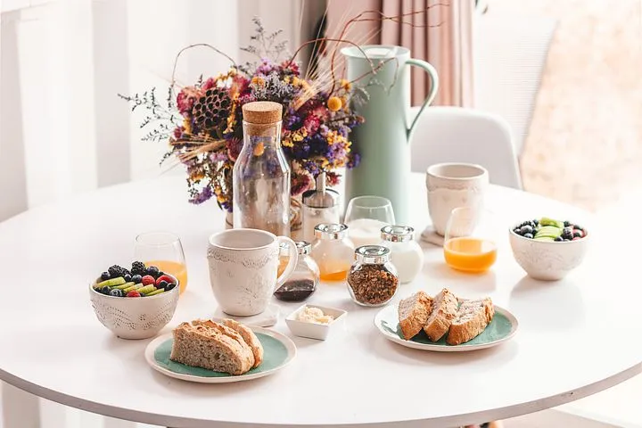 Vintage Healthy Breakfast before work from home