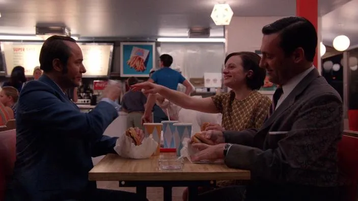Peggy Pete and Don Burger Chef Mad Men Burger Chef Ending