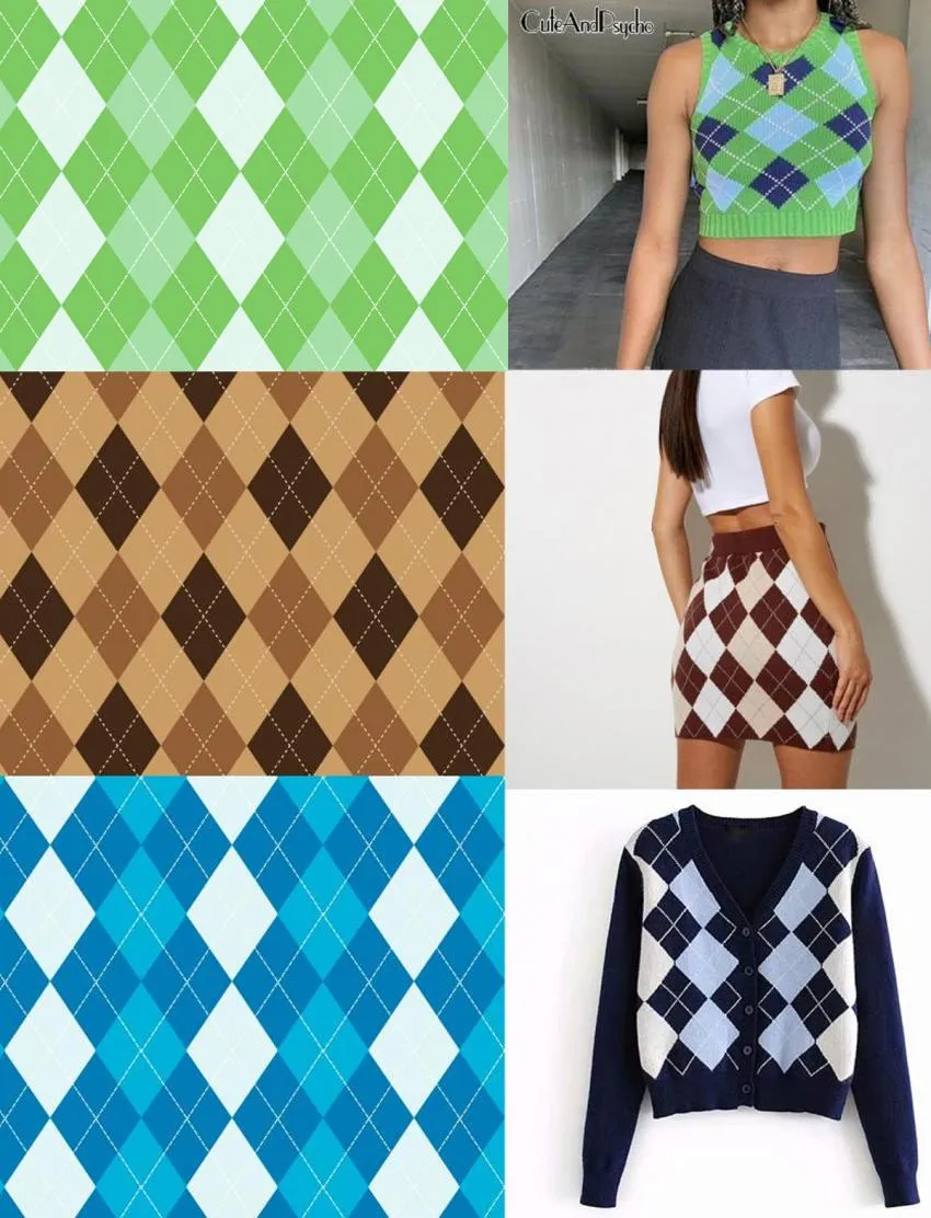 Argyle styling pattern Argyle styling pattern