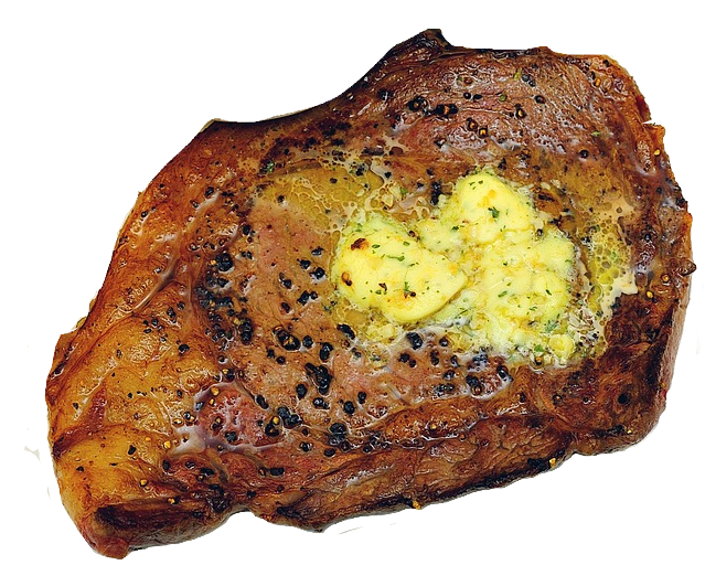 Garlic Butter Steak Streak with Garlic Butter Substituted On Top