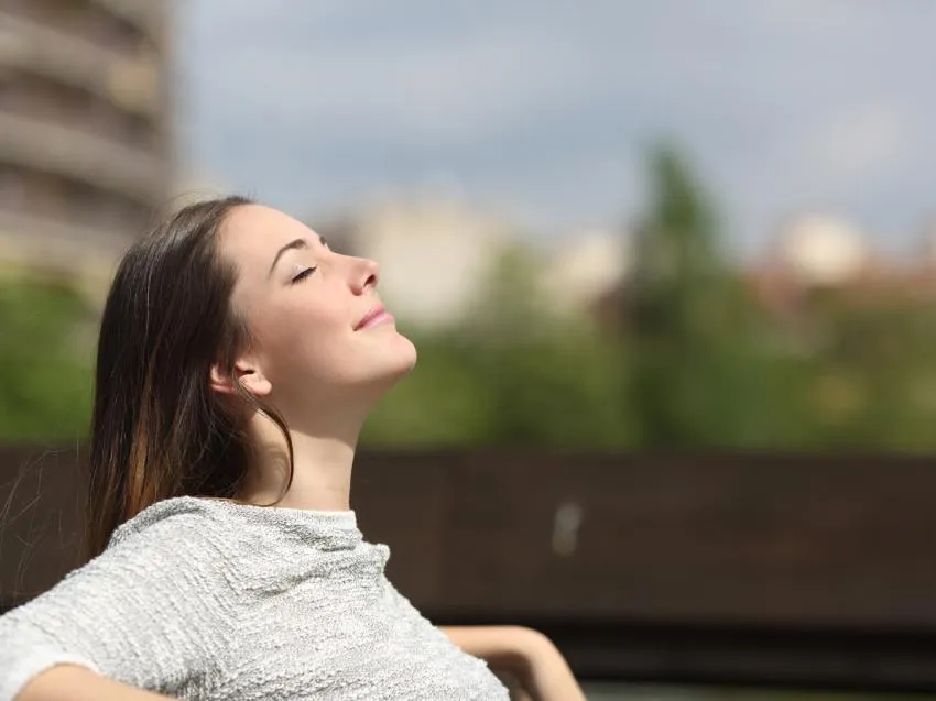 focus on deep breathing