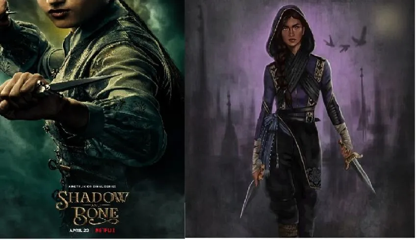 Netflix Inej vs Fan art Inej Six of Crows duology's Inej Ghafa- Netflix and Fan art