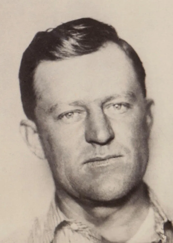 Ernest Burkhart poses for photo DiCaprio's character Ernest Burkhart in 1920's