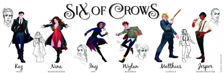 Six of Crows characters Six of crows character designs
