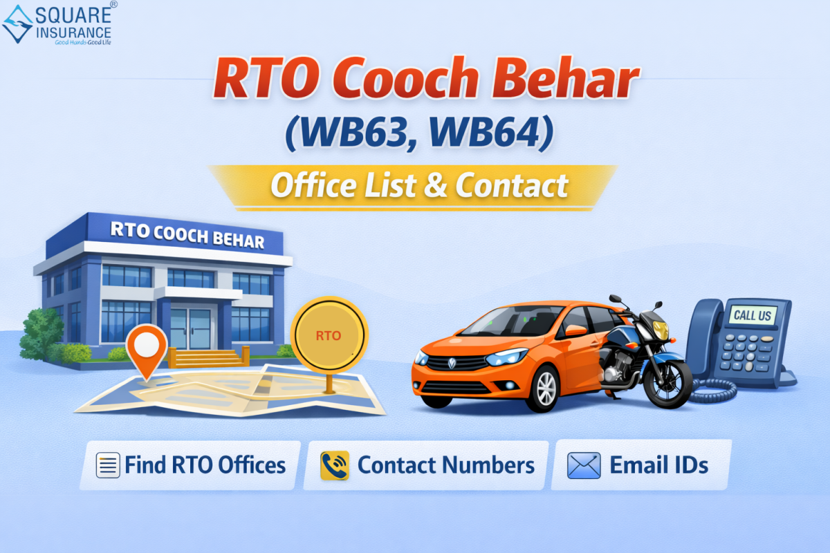RTO Cooch Behar (WB63, WB64) Office List & Contact by Square Insurance