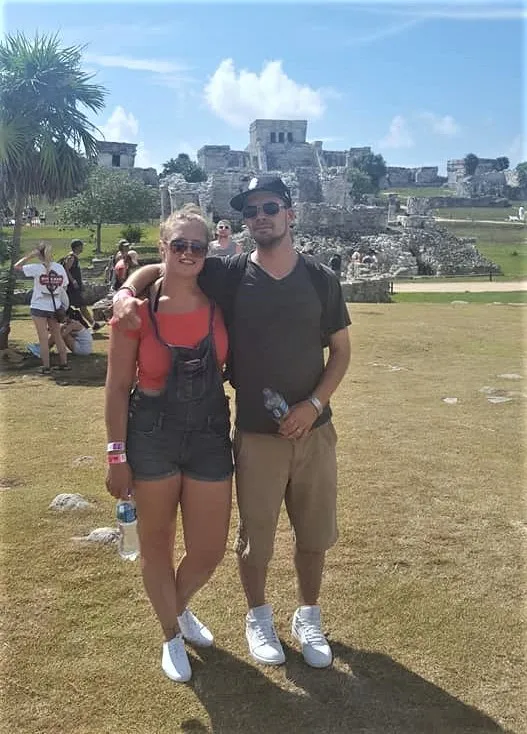 PoJoe visiting the pyramids in Mexico