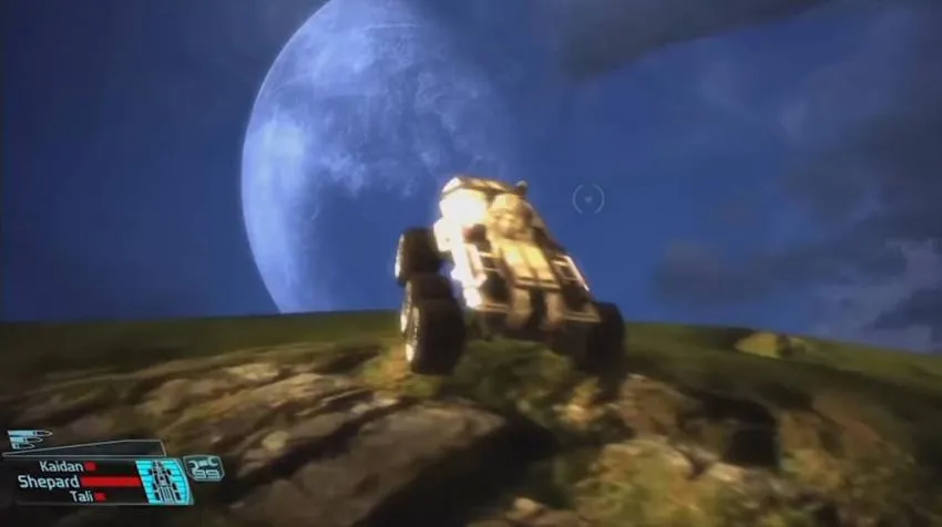 The Mako vehicle in action in the original Mass Effect 1
