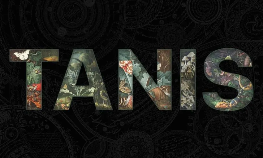 Tanis Tanis logo on black background