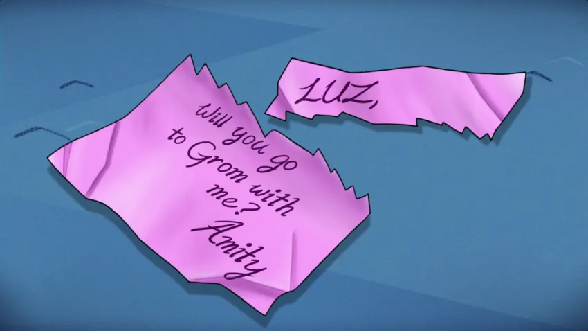 Amity's undelivered Grom invitation for Luz crush reveal