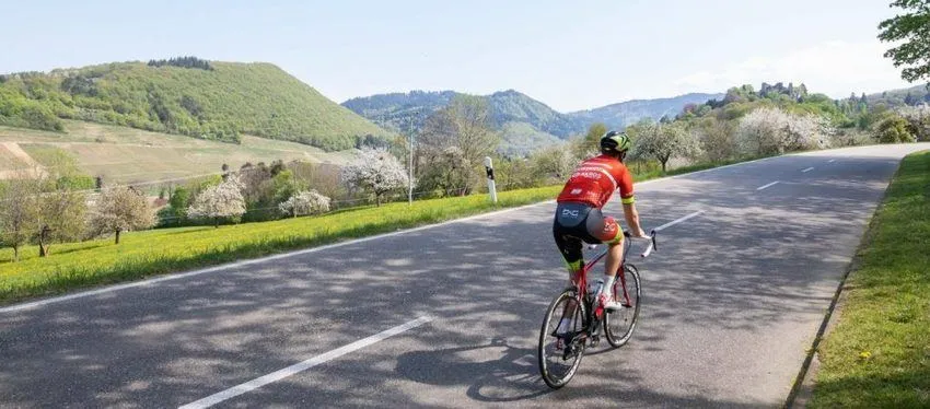 a person cycling