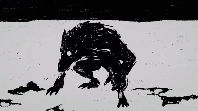 The Beast Within A drawing of a wolf crouching