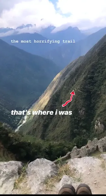 horrifying trail in Peru