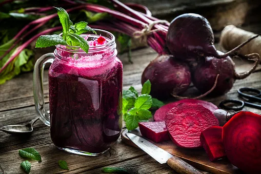 red beets and beet juice