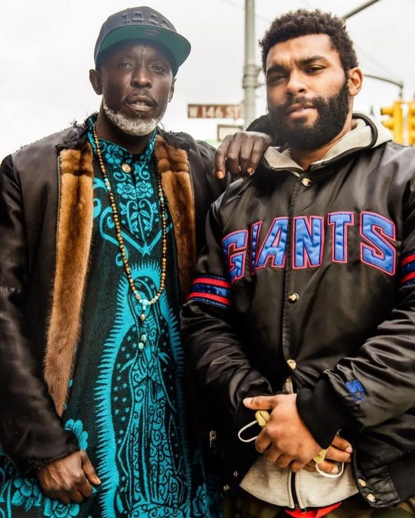 Michael K. Williams and his son Elijah Michael and his son Elijah