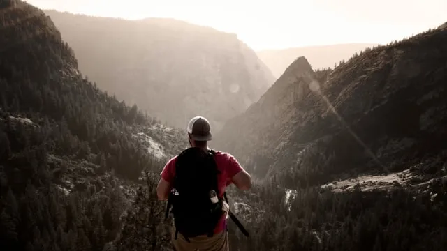 hiker with back pack
