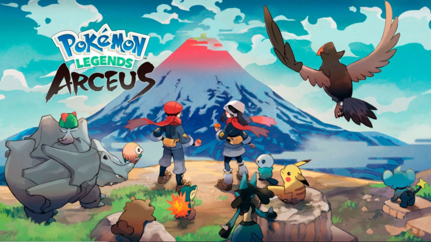 Pokemon Legends: Arceus Pokemon Legends: Arceus Cover Image showing the Hisui Region and Characters