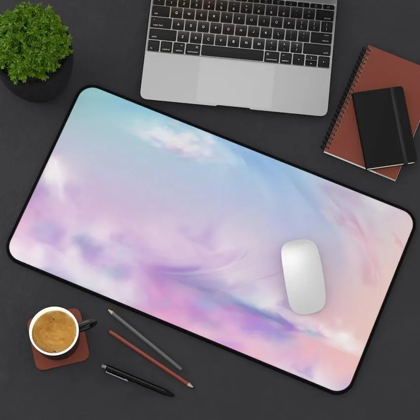 Cute abstract pastel desk mat