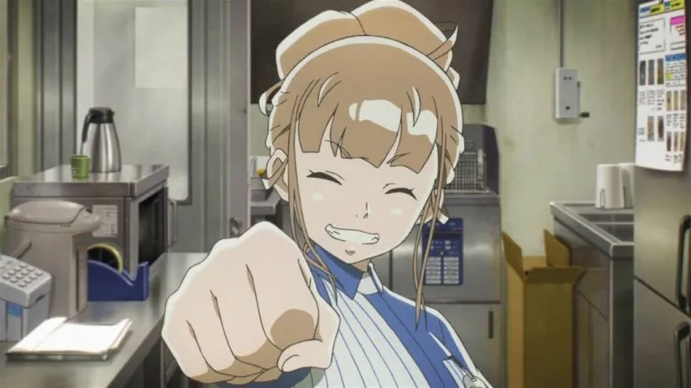 anime fist bump anime girl smiling with a fist bump