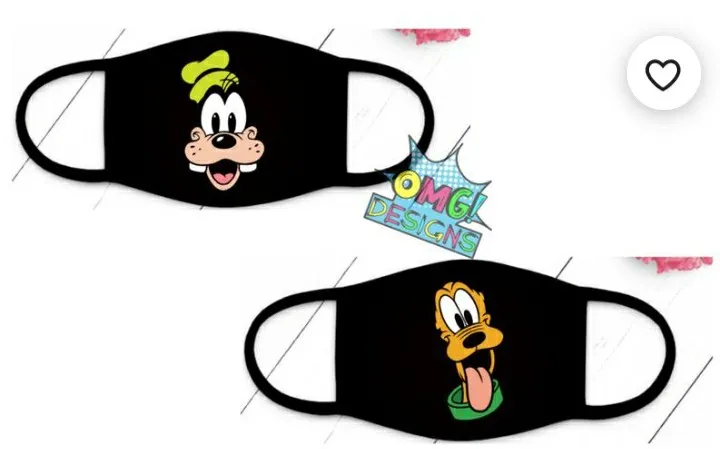 Disney Goofy / Pluto Face Mask by OmgdeisgnsTienda Disney Goofy / Pluto Face Mask by OmgdeisgnsTienda