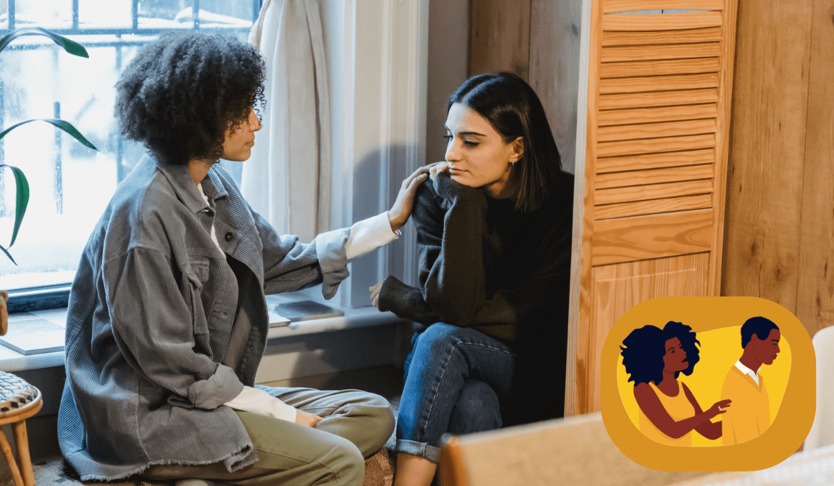 True friends helping during darkest days