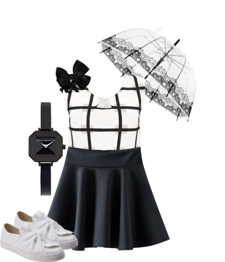 the umbrella girl | college look