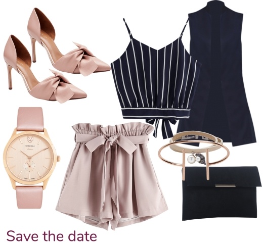 velvet contrast trim elastic waist shorts