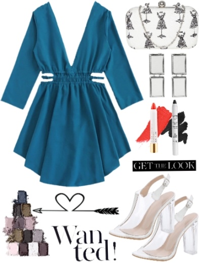 party outfit inspirations with Blues by The Vanca Blue Embroidered Denim A-Line Dress - Party look party outfit inspirations with Blues by The Vanca Blue Embroidered Denim A-Line Dress - Party look