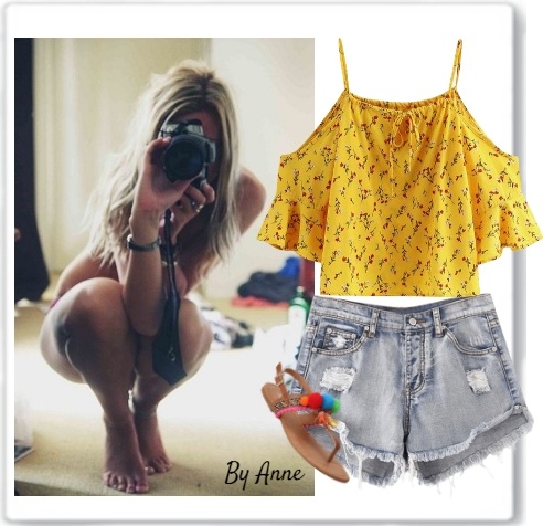 yellow casual outfit