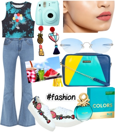 vacation style inspirations with BAGGIT Womens Button Closure Sling Bag - Bell bottom blues vacation style inspirations with BAGGIT Womens Button Closure Sling Bag - Bell bottom blues