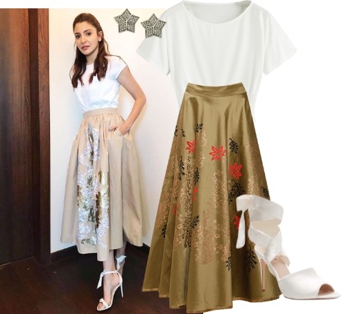 celebrity look inspirations with Satin Wrap Stilettos - Anushka's Frnd Zone Look celebrity look inspirations with Satin Wrap Stilettos - Anushka's Frnd Zone Look