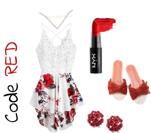 casual outfit inspirations with Letter Print Drawstring Jumpsuit - Code RED casual outfit inspirations with Letter Print Drawstring Jumpsuit - Code RED