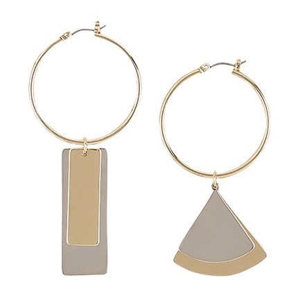 shop online KOOVS Hoop Drop Earrings shop online KOOVS Hoop Drop Earrings
