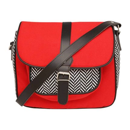 caprese red sling bag