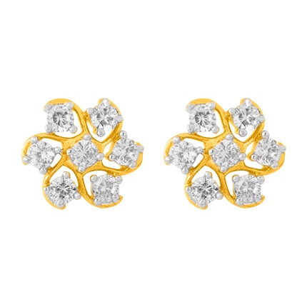 shop Yellow Gold Stud Adorned With Cz Stones online shop Yellow Gold Stud Adorned With Cz Stones online