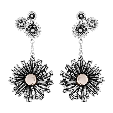 shop online Floral Pattern Oxidized Danglers shop online Floral Pattern Oxidized Danglers